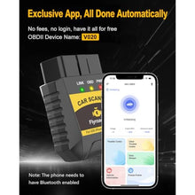 Load image into Gallery viewer, FlyroadUp Car OBD2 Scanner Bluetooth for iPhone iOS Android OBDII Diagnostic Scan Tool Code Reader for Error Code Clear Braking Performance Test_5008
