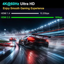 Load image into Gallery viewer, FlyroadUp HDMI Switch 4K@60Hz HDMI 2.0 Switcher 5 in 1 Out with Remote, Support Dolby Vision Dolby Atmos HDR10 HDCP2.2 CEC, Compatible with PS5/4/3 Xbox Nintendo Roku Apple TV Fire Stick, black_4869
