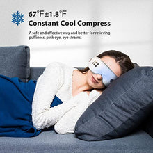 Load image into Gallery viewer, fmlave Eye Massager with Heat and Cooling for Migraines, Dry Eyes, Dark Circles, Rechargeable Bluetooth Music Cold Heated Eye Massager Improve Sleeping - Gifts for Women and Men (White)_10630

