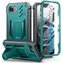 Load image into Gallery viewer, FNTCASE for iPhone 16e Case, with Built-in Screen Protector, Kickstand, Green_1
