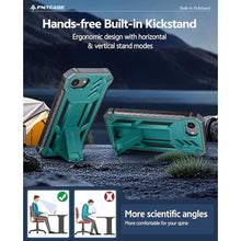 Load image into Gallery viewer, FNTCASE for iPhone 16e Case, with Built-in Screen Protector, Kickstand, Green_7290
