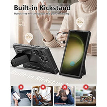 Load image into Gallery viewer, FNTCASE for Samsung Galaxy S23-Ultra Case: Military Grade Drop Proof Protection Mobile Cover with Kickstand | Matte Textured Rugged Shockproof TPU | Protective Sturdy Phone Case - Brown, ZBrown_1632
