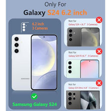 Load image into Gallery viewer, FNTCASE for Samsung Galaxy S24 Case: Dual Layer Heavy Duty Cell Phone Protective Cover Shockproof Rugged with Non-Slip Textured - Military Drop Protection Bumper Tough - 2024, 6.2inch Burgundy_726
