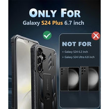Load image into Gallery viewer, FNTCASE for Samsung Galaxy S24-Plus Case: Military Grade Phone Case with Kickstand | Built-in Screen Protector Protective Rugged Shockproof Durable Drop Proof Phone Cover for Galaxy S24 Plus 5G Black_7652
