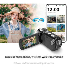 Load image into Gallery viewer, Fockety 4K 64MP Video Camera Camcorder, 28X Digital Zoom HD Digital Camera Recorder with 3 Inch Rotation Screen, LED Light, Kids Vlogging Camera, Travel Handycam Camcorder Camera_57
