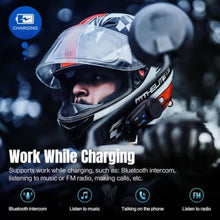 Load image into Gallery viewer, Fodsports FX6 Motorcycle Bluetooth Headset, 6 Riders Group Motorcycle Intercom Bluetooth, 1000M Motorbike Helmet Communication Systems/Voice Command/Universal Pairing/FM Radio(2 Pack), Black_10359
