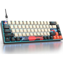 Load image into Gallery viewer, Fogruaden RGB Wired 60% Percent Keyboard Mechanical, 68 Keys Gaming Keyboard 60 Percent with Red Switch, Small Compact Mechanical Keyboard for Win/Mac Laptop PC Gamer (Carbon/68), RedSwitchCarbon_1

