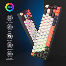 Load image into Gallery viewer, Fogruaden RGB Wired 60% Percent Keyboard Mechanical, 68 Keys Gaming Keyboard 60 Percent with Red Switch, Small Compact Mechanical Keyboard for Win/Mac Laptop PC Gamer (Carbon/68)_1334
