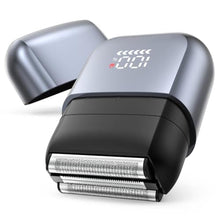 Load image into Gallery viewer, Foil Shavers for Men, Mini Electric Razors for Close Shaving Face with High Speed 3 Floating Blade Heads, USB C Fast Rechargeable Foil Shaver IPX7 Waterproof Wet Dry Travel Locked/Led Display, SilverBlack_1
