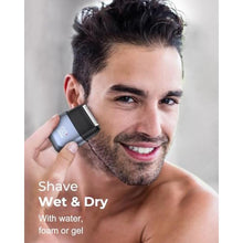 Load image into Gallery viewer, Foil Shavers for Men, Mini Electric Razors for Close Shaving Face with High Speed 3 Floating Blade Heads, USB C Fast Rechargeable Foil Shaver IPX7 Waterproof Wet Dry Travel Locked/Led Display, SilverBlack_388
