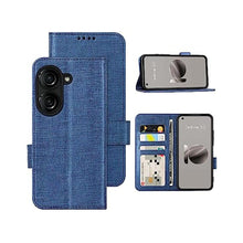 Load image into Gallery viewer, Foluu for Asus Zenfone 10 Wallet Case, Card Slot Stand Phone Case with [Shockproof TPU Interior Case], PU Leather Strong Magnetic Flip Cover for Asus Zenfone 10 2023 (Blue)_1
