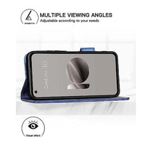 Load image into Gallery viewer, Foluu for Asus Zenfone 10 Wallet Case, Card Slot Stand Phone Case with [Shockproof TPU Interior Case], PU Leather Strong Magnetic Flip Cover for Asus Zenfone 10 2023 (Blue)_1564
