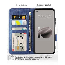 Load image into Gallery viewer, Foluu for Asus Zenfone 10 Wallet Case, Card Slot Stand Phone Case with [Shockproof TPU Interior Case], PU Leather Strong Magnetic Flip Cover for Asus Zenfone 10 2023 (Blue)_1565
