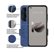Load image into Gallery viewer, Foluu for Asus Zenfone 10 Wallet Case, Card Slot Stand Phone Case with [Shockproof TPU Interior Case], PU Leather Strong Magnetic Flip Cover for Asus Zenfone 10 2023 (Blue)_1567
