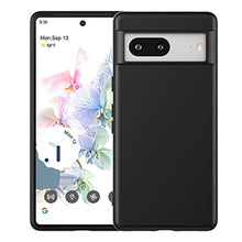 Load image into Gallery viewer, Foluu Silicone Case for Google Pixel 7, Slim Hard Shell Shockproof Protective Cover with Soft Microfiber Lining, Black, PixelBlack_1
