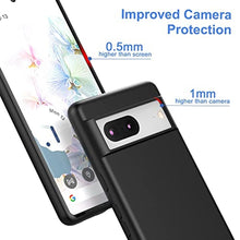 Load image into Gallery viewer, Foluu Silicone Case for Google Pixel 7, Slim Hard Shell Shockproof Protective Cover with Soft Microfiber Lining, Black, PixelBlack_649
