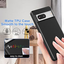 Load image into Gallery viewer, Foluu Silicone Case for Google Pixel 7, Slim Hard Shell Shockproof Protective Cover with Soft Microfiber Lining, Black, PixelBlack_650

