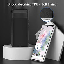 Load image into Gallery viewer, Foluu Silicone Case for Google Pixel 7, Slim Hard Shell Shockproof Protective Cover with Soft Microfiber Lining, Black, PixelBlack_651
