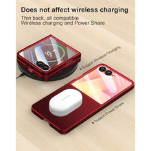 Load image into Gallery viewer, Foluu Slim Fit Case for Samsung Galaxy Z Flip 7, with Front Built-in Screen Protector, Ultra Thin Matte PC Protective Cover for Samsung Galaxy Z Flip7 5G 2025 (Deep Red), DeepRed_720
