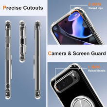 Load image into Gallery viewer, for Google Pxiel 10 Pro XL Phone Case, 360 Rotatable Ring Holder Kickstand/Stand [Non Yellowing] Transparent 4 Corners Shockproof Protective Cover Case for Google 10 Pro XL 5G 2025 - Crystal Clear, GooglePxielProXLClear_62
