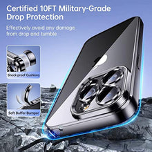 Load image into Gallery viewer, for iPhone 14 Pro Max Case 2023 NEW with Full Camera Protection, [Far Beyond Official Color] [Military Grade Drop Tested] Metallic Glossy Clear Case Designed for Women Men 6.7, Phantom Black_1363
