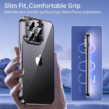 Load image into Gallery viewer, for iPhone 14 Pro Max Case 2023 NEW with Full Camera Protection, [Far Beyond Official Color] [Military Grade Drop Tested] Metallic Glossy Clear Case Designed for Women Men 6.7, Phantom Black_1364
