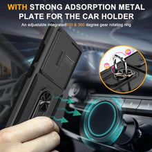 Load image into Gallery viewer, for Samsung Galaxy S24 Ultra Case with Screen Protector -Slide Camera Cover Protective for Samsung S24 Ultra Case with Ring Stand,Heavy Duty Shockproof Rugged Bumper Galaxy S24 Ultra Case (Black)_2423
