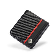 Load image into Gallery viewer, for Samsung Galaxy Z Flip 7 Case Ultra Thin Hard Carbon Fiber PU Leather Hybrid Phone Cases Anti -Fingerprint Shockproof Protective Cover for Samsung Z Flip 7 5G Shell (Galaxy Z Flip 7) Black_1710
