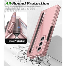 Load image into Gallery viewer, for Samsung Galaxy Z Fold 7 Case with [S Pen] [with Hinge Protective &amp; Screen Protector] Leather Back Case, Protective Phone Case for Samsung Galaxy Z Fold 7 5G Phone Case (Pink)_4421
