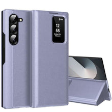 Load image into Gallery viewer, for Samsung Galaxy Z Fold 7 with Smart Small Screen View, S-View Wallet Phone Case, for Samsung Fold 7 Case Smart Window Cover, Smart Flip Leather Protective Cover for Samsung Z Fold 7 Purple_1
