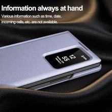 Load image into Gallery viewer, for Samsung Galaxy Z Fold 7 with Smart Small Screen View, S-View Wallet Phone Case, for Samsung Fold 7 Case Smart Window Cover, Smart Flip Leather Protective Cover for Samsung Z Fold 7 Purple_1843
