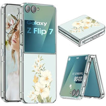Load image into Gallery viewer, for Samsung Z Flip 7 Case Silicone Flowers Slim Transparent for Women Girls Soft TPU Shockproof Cover for Samsung Galaxy Z Flip 7 5G Phone Case Crystal Clear Case (C)_1
