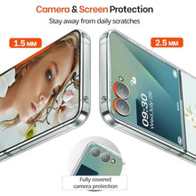Load image into Gallery viewer, for Samsung Z Flip 7 Case Silicone Flowers Slim Transparent for Women Girls Soft TPU Shockproof Cover for Samsung Galaxy Z Flip 7 5G Phone Case Crystal Clear Case (C)_459

