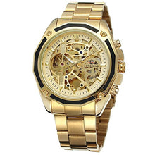 Load image into Gallery viewer, FORSINING Men's Self-Winding Analogue Skeleton Watch with Stainless Steel Bracelet, gold_1
