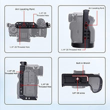 Load image into Gallery viewer, Foto4easy Aluminum Alloy X-H2 X-H2S Cage for Fujifilm X-H2&amp;X-H2S Mirrorless Digital Camera Body,Camera Rig with NATO Rails, Quick Release Plate for Arca, Black_6872
