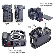 Load image into Gallery viewer, Foto4easy Cage for Canon EOS M5 M50 M50 Mark II Camera with Quick Release 1/4" 3/8" Screw and Cold Shoe Expansion Microphone Monitor Fill Light, Black_7061
