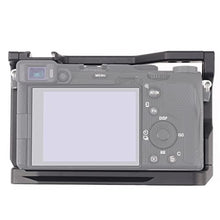 Load image into Gallery viewer, Foto4easy Cage for Sony Alpha A7C Cameras with Quick Release 1/4" 3/8" Screw and Cold Shoe Expansion Microphone Monitor Fill Light, Black_6988
