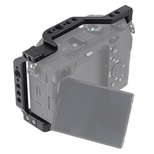 Load image into Gallery viewer, Foto4easy Cage for Sony Alpha A7C Cameras with Quick Release 1/4" 3/8" Screw and Cold Shoe Expansion Microphone Monitor Fill Light, Black_6989
