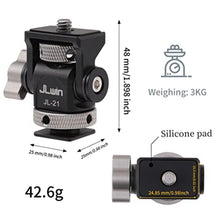 Load image into Gallery viewer, Foto4easy Field Monitor Mount Holder,Camera Monitor Cold Shoe Mount Adapter for 5 inch and 7 inch Monitor,Support Swivel 360and Tilt 180Aadjustable, Black_6993
