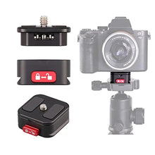 Load image into Gallery viewer, Foto4easy Quick Release Plate Camera Tripod Mount Claw Arca QR Plate Adapter for Sony Canon Nikon Camera Tripod Monopod Slider Gimbal Stabilizer Black_1
