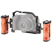 Load image into Gallery viewer, Foto4easy r8 cage for Canon R8 Camera with Quick Release Plate for Arca-Swiss,Includes Dual Universal Side Wooden Handle, Black_1
