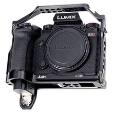 Load image into Gallery viewer, Foto4easy s5ii cage rig for Panasonic LUMIX S5II Mirrorless Camera,Includes Dual Universal Side Wooden Handle, Black_6809
