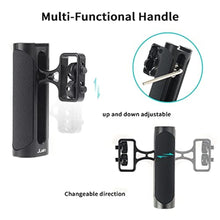 Load image into Gallery viewer, Foto4easy Universal Camera Side Handle,Adjustable Up and Down Side Handle Grip for DSLR Camera Cage,1/4"-20 Screw Hole and Cold Shoe Mount for Camnera Accessories, Black_6826
