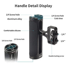 Load image into Gallery viewer, Foto4easy Universal Camera Side Handle,Adjustable Up and Down Side Handle Grip for DSLR Camera Cage,1/4"-20 Screw Hole and Cold Shoe Mount for Camnera Accessories, Black_6827

