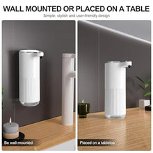 Load image into Gallery viewer, Foyucool Automatic Foaming Soap Dispenser, 12.2oz/360ml Rechargeable Touchless Hand Soap Dispenser, 4 Level Adjustable with Display, Waterproof Wall Mounted Soap Dispenser for Bathroom Kitchen, White_5698
