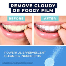 Load image into Gallery viewer, FRESH KNIGHT Retainer Cleaner Tablets 120 - Invisalign Cleaner - Denture Cleaner. Efferdent Retainer Cleaner Tablets, Night Guard, Mouth Guards, Aligners &amp; Dental Appliance Cleaner - 4 Month Supply._3857
