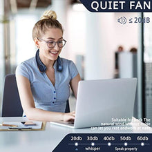 Load image into Gallery viewer, FrSara Portable Leafless Neck Fan, 4000mAh, USB Charging, 360 Surrounding Air Outlet, Three-speed Adjustable, Quiet, 3 Seconds Rapid Cooling, Good Helper in Summer, SkyBlue_2351
