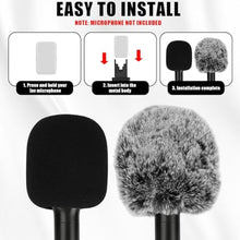 Load image into Gallery viewer, Fukaisu Mic Handle for DJI Mic Mini/2/3 RODE Wireless GO 2/3 Hollyland Lark M1/C1 BOYA Mini, Wireless Lav Microphone Holder Handheld Adapter with Windshields for Interview Vlogging Report, asshowninthepicture_91
