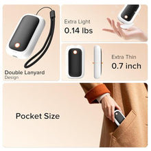 Load image into Gallery viewer, Fulog 2 Pack Hand Warmers Rechargeable, Portable Magnetic Electric Hand Warmers, 12H Max Heating Time Pocket Size for Outdoors, Camping - Winter Gifts for Women Men, BlackWhite_2041

