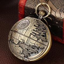 Load image into Gallery viewer, FUNGORGT Bronze Pocket Watch Chain with Vintage Pocket Watches for Men *Sky City* Musical Pocket Watch Fathers Day/Birthday/Christmas Gifts, DBronze_1647
